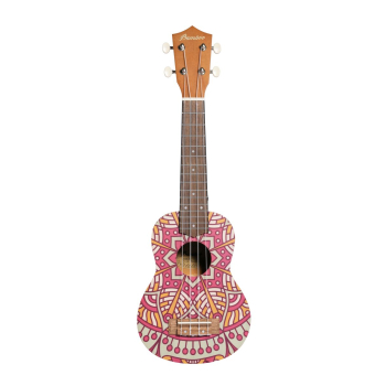 Bamboo Soprano Pink Mandala - ukulele sopranowe z pokrowcem BU-21L